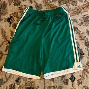 Green Adidas Athletic Shorts With Pockets